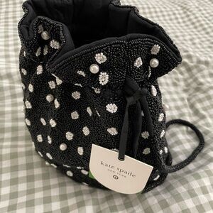 NWT Kate Spade X Target Polka Dot Beaded Drawstring Bag
